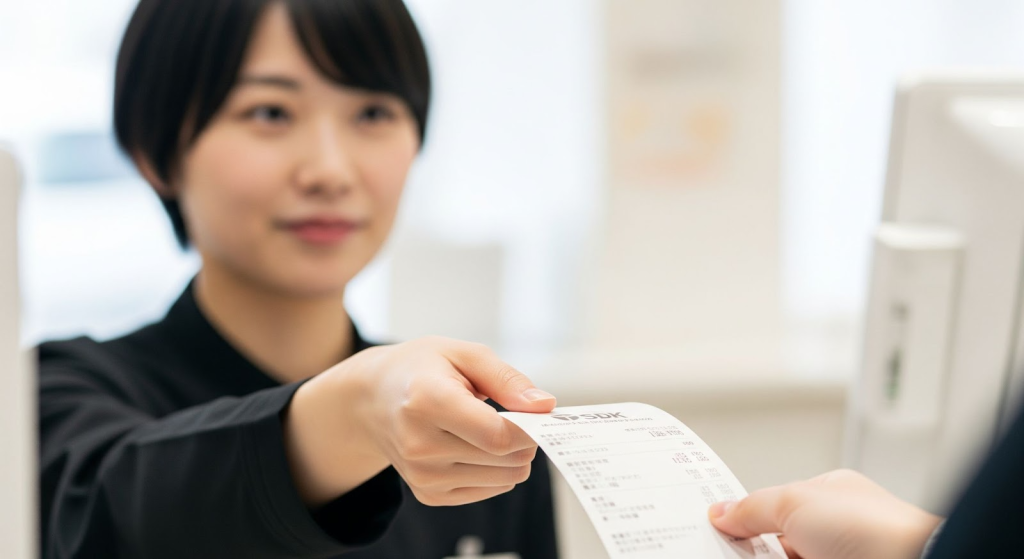 特殊な注文における領収書発行
