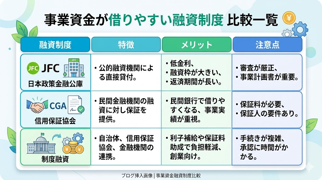 事業資金 借りやすい