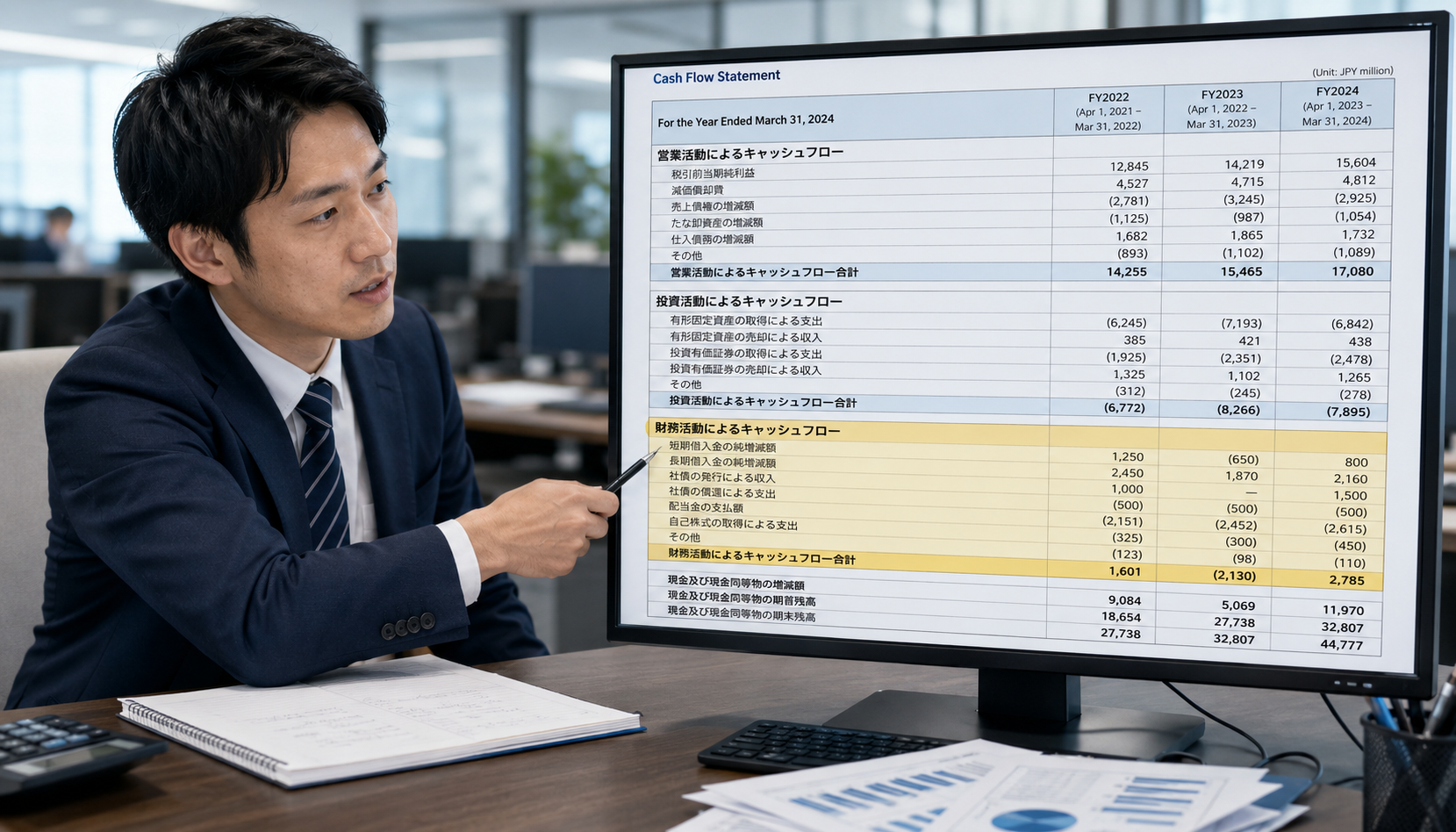 財務キャッシュフロー 3区分分析