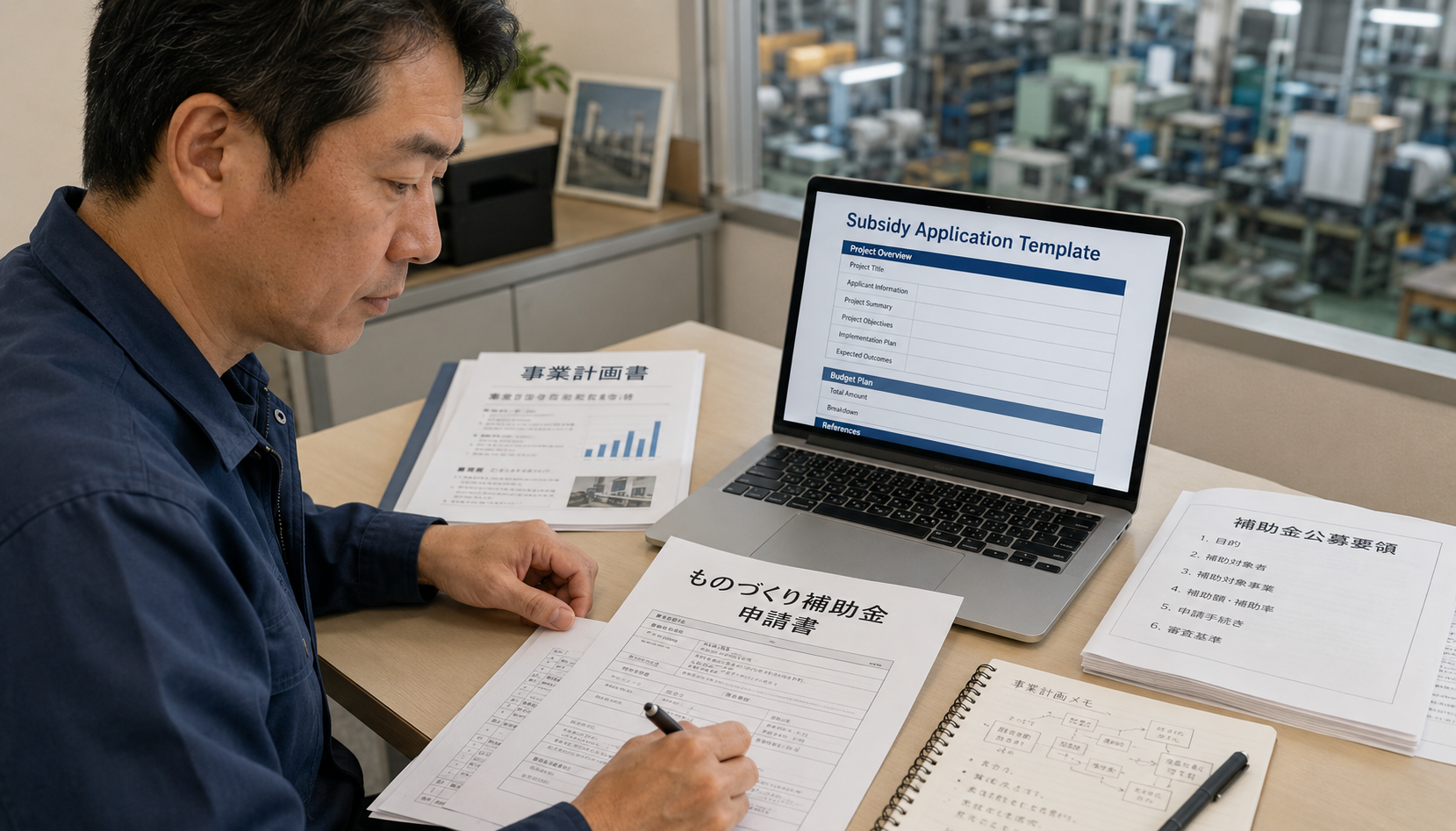 ものづくり補助金 申請書作成