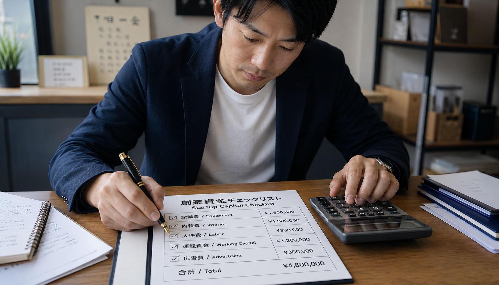 開業資金 項目別計算