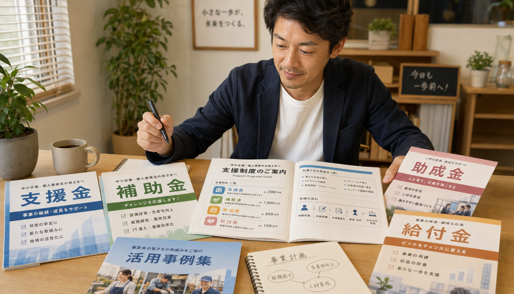 支援金 パンフレット比較