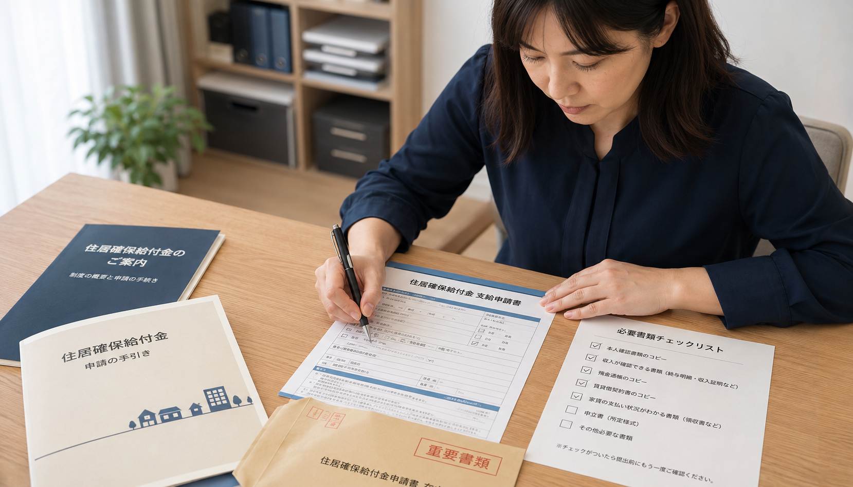 支援金 申請書類記入