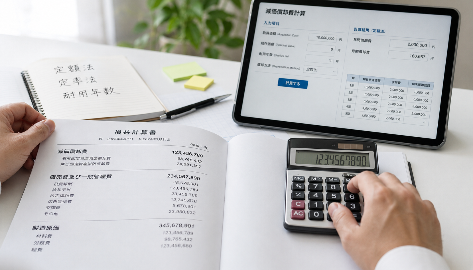 減価償却費は損益計算書のどこに記載される？表示区分・仕訳・計算方法までわかりやすく解説