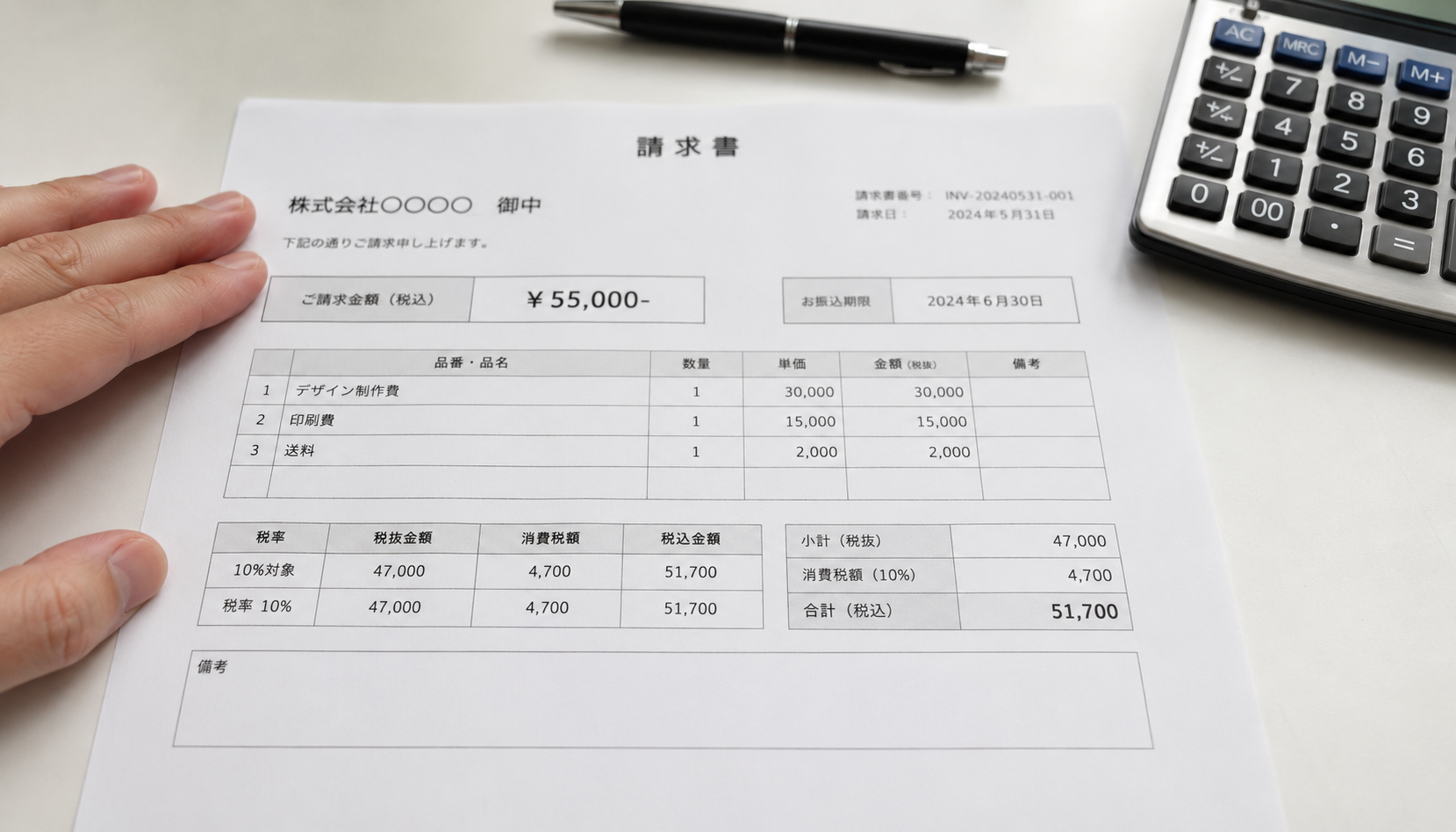 請求書の税込表記の書き方｜インボイス制度対応・消費税の正しい記載方法を解説