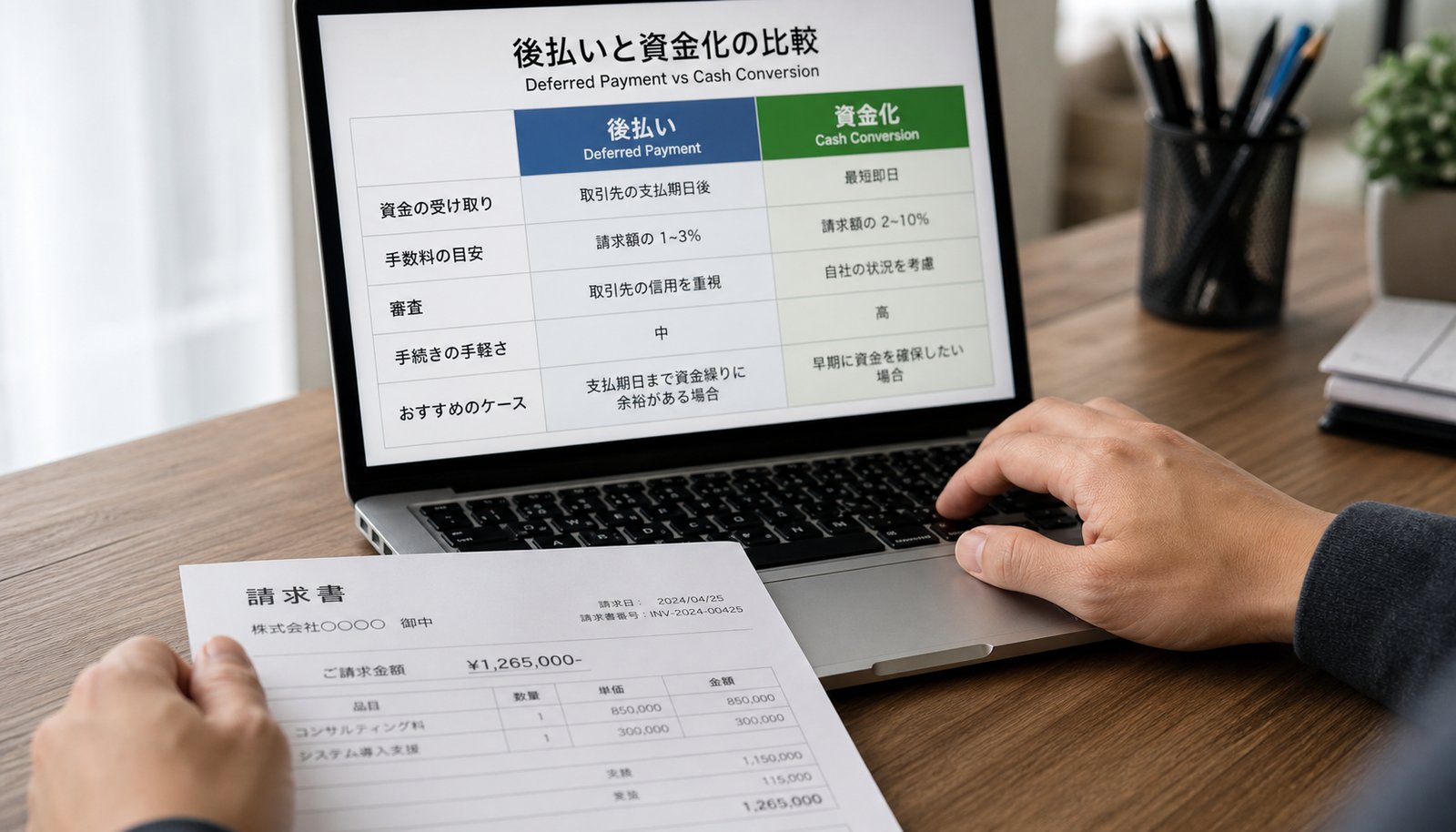 後払いファクタリング