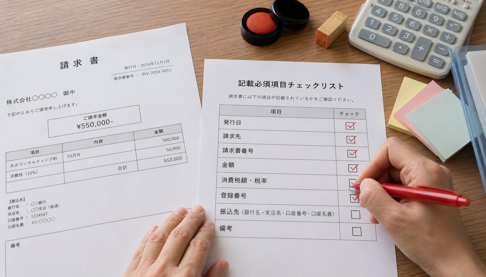 請求書　発行条件