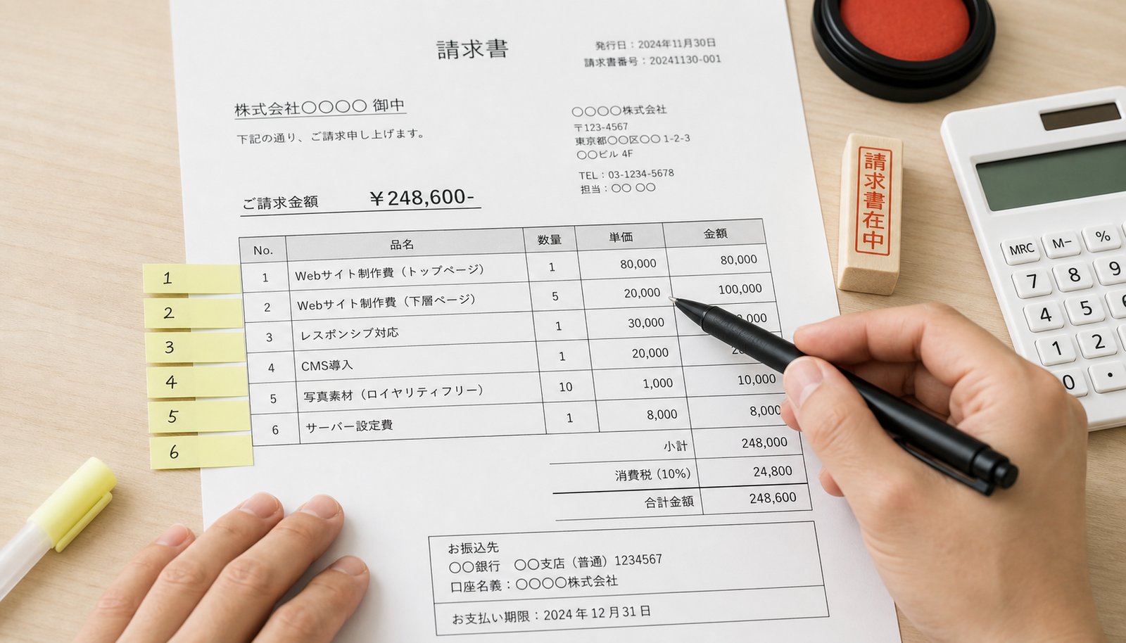請求書　見本