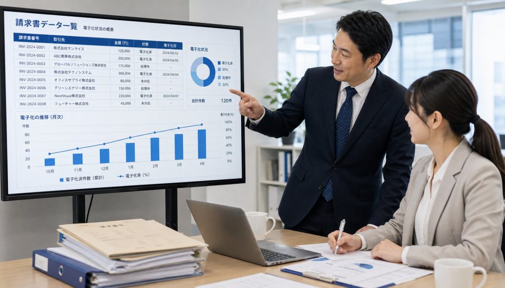 日本　企業　請求書　電子化