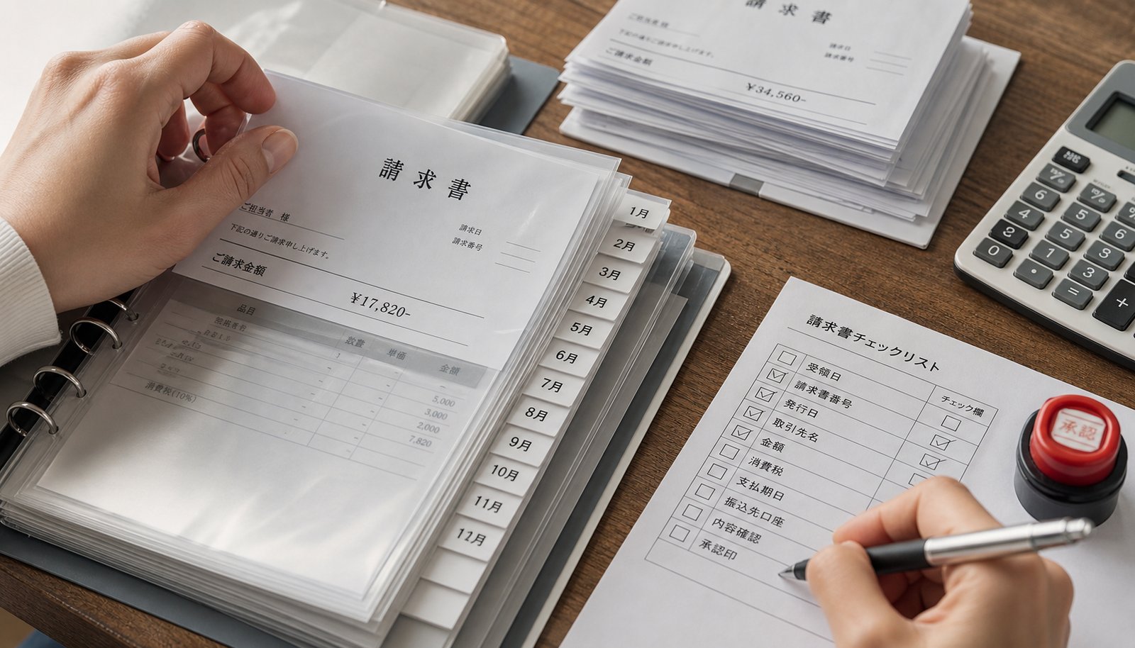 受取　請求書　管理